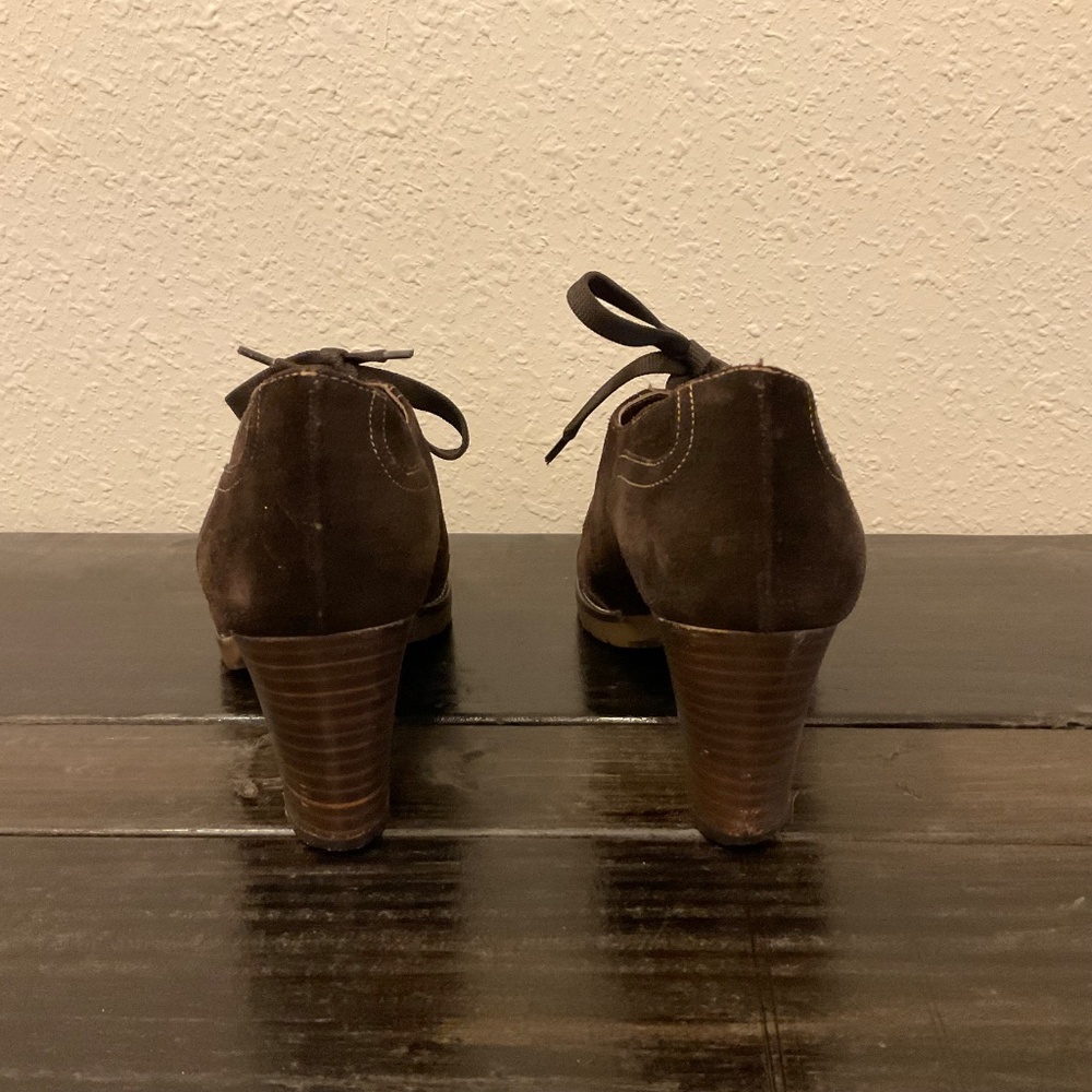 Melluso Booties, Walk Brown Suede Retro Oxford, Italian Made, Size 40 - Picture 4 of 12
